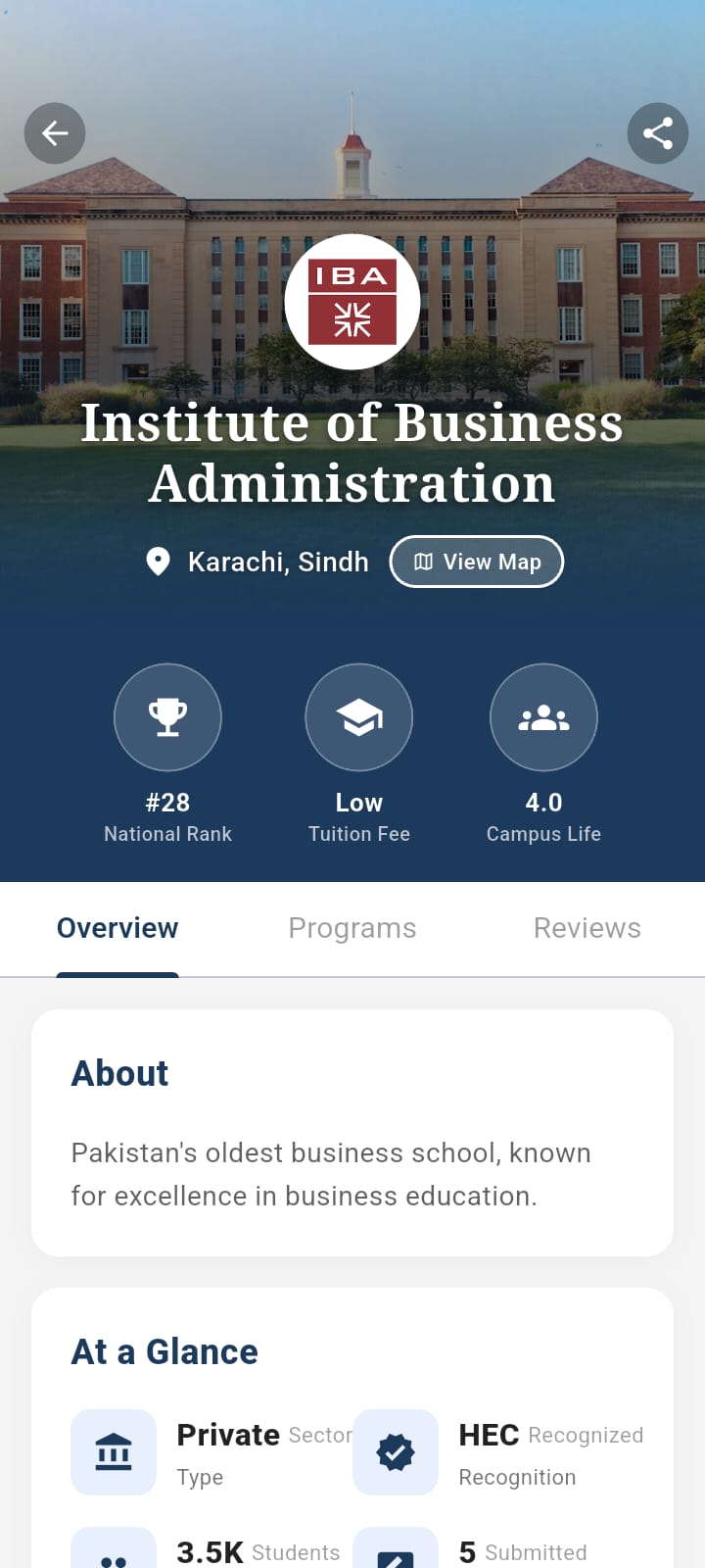Campus Pulse app screen - teacher ratings